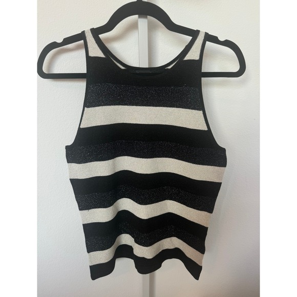 INC International Concepts Tops - Vintage INC International Concepts Metallic Stripe Knit Tank Top M Y2K Going Out